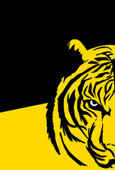 2022年　年賀状デザイン　虎　リアル　寅年