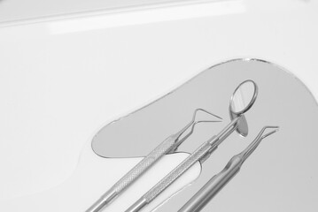 dental appliances in the office. dental care. dental doctor.