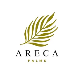 areca palm logo vector icon illustration