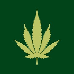 hybird cannabis logo vector icon illustration