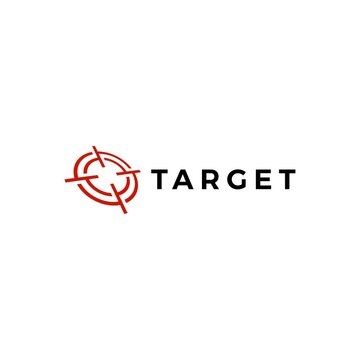target sniper scope red logo vector icon illustration