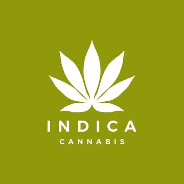 indica cannabis logo vector icon illustration