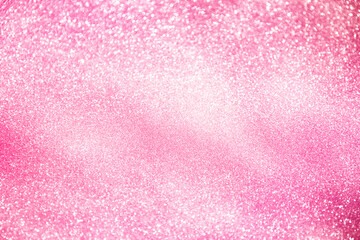 festive glittering christmas lights. Blurred abstract pink background
