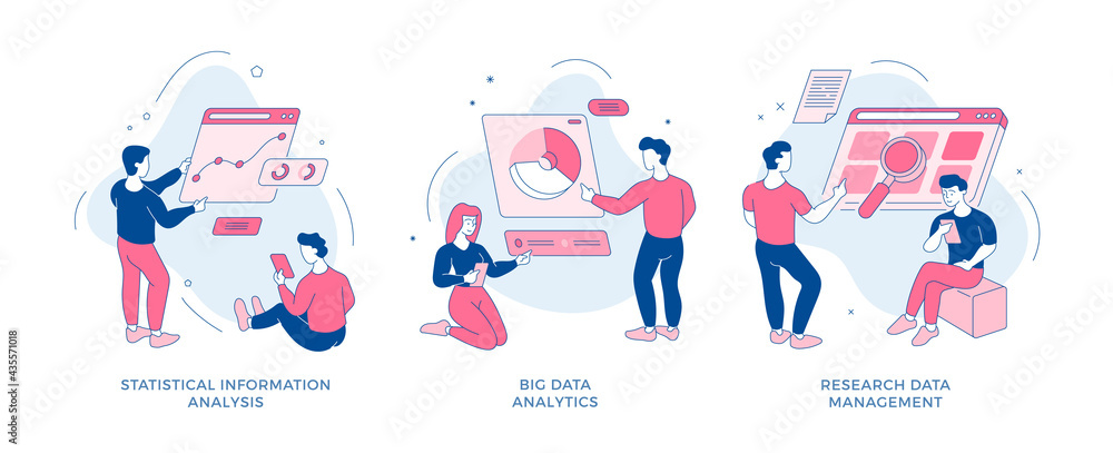 Poster statistical analysis web marketing data. marketers collect online infographics websites. optimizing 