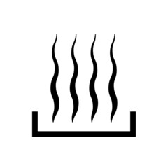 heat sign, heat wave of steam, superheated steam symbol