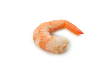 Tasty cooked shrimp isolated on white background