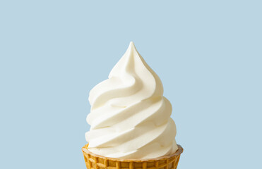 Close up of soft serve ice cream. ソフトクリームのクローズアップ	
