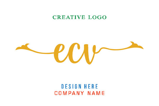 ECV lettering logo is simple, easy to understand and authoritative