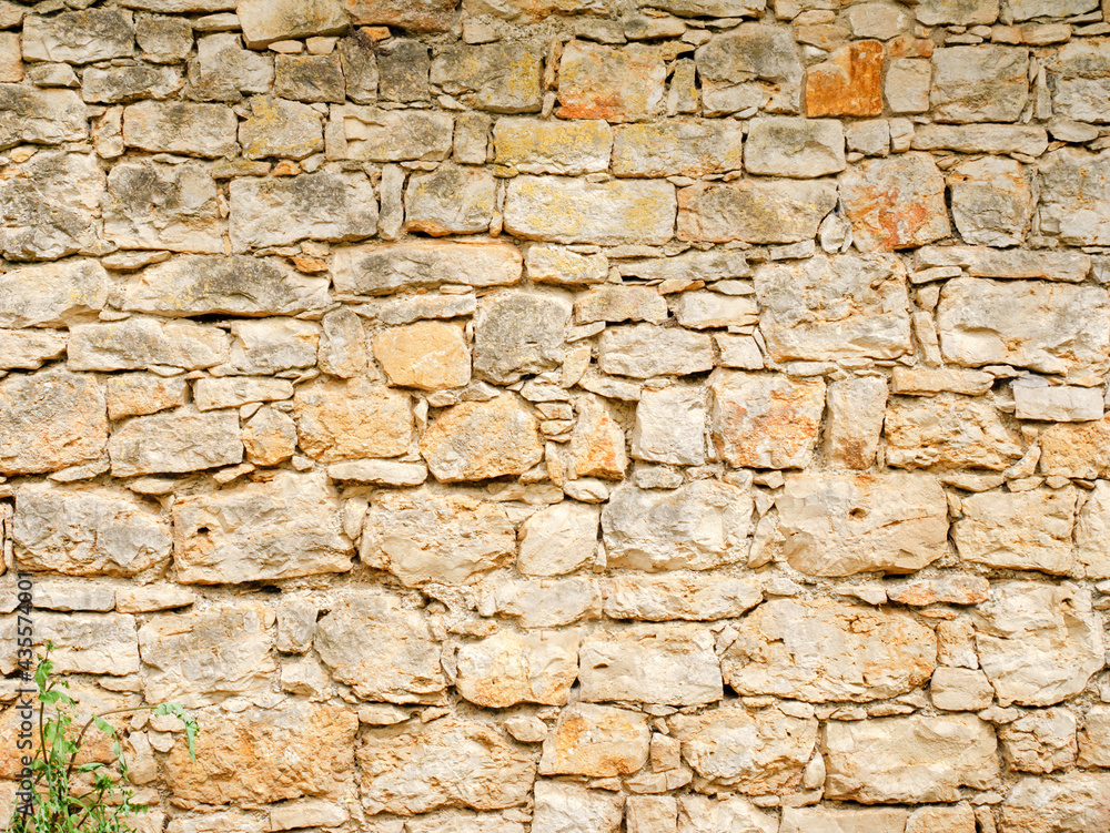 Poster old sandstone wall