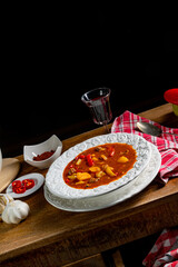 Delicious Hungarian-style goulash soup