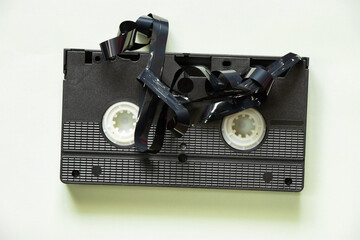 DVD cassette close-up, technology, old cassette