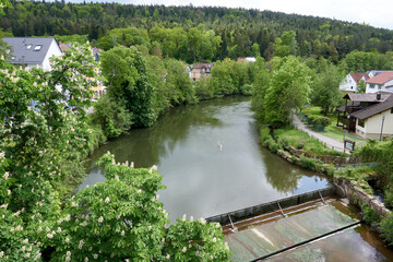 antique stone canal with a beautiful river