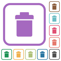 Single trash simple icons