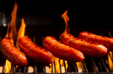 Chorizo a la brasa con llama