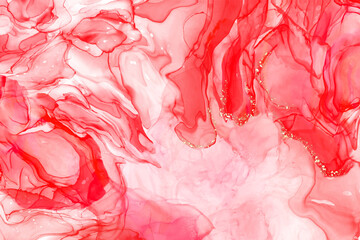 Abstract alcohol ink colors banner. Mixing paints.