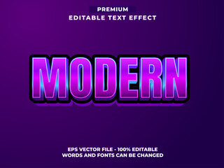 Modern Purple 3d Editable Text Effect Font Style
