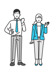 働く会社員の全身イメージイラスト素材