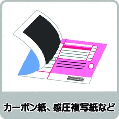 Foto op Plexiglas カーボン紙・感圧複写紙のゴミ分別イラスト © osamuraisan