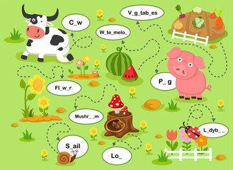 Obraz premium Educational maze game for children illustration