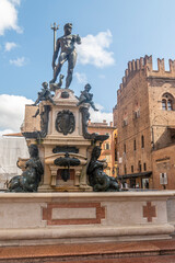 Obraz premium The fountain of Neptune in Bologna