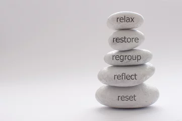 Foto op Plexiglas Spa Yoga stenen ontspanning concept