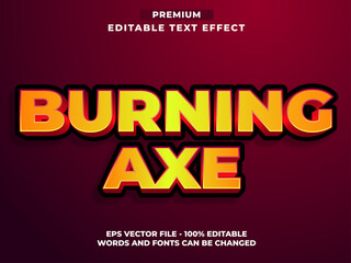 Burning Axe Game Title Editable Text Effect Font Style