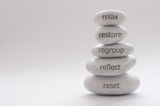 Yoga stones relaxation concept