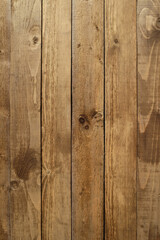 Fototapeta premium Retro style vintage brown painted wooden textured boards as background front view vertical close-up