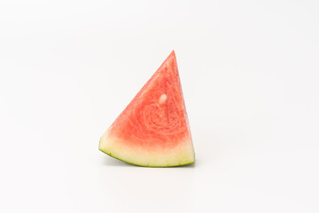 Slice the watermelon on a white background