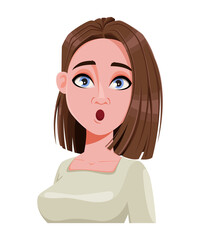 Face expression of successful business woman