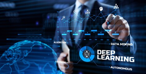 Deep learning neural network AI Artificial intelligence concept.