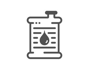 Barrel of oil simple icon. Gasoline or diesel fuel sign. Petroleum power energy symbol. Classic flat style. Quality design element. Simple oil barrel icon. Vector