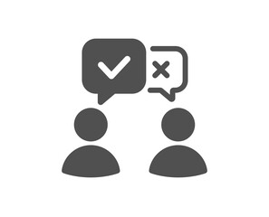 People voting simple icon. Internet vote sign. Web election symbol. Classic flat style. Quality design element. Simple people voting icon. Vector