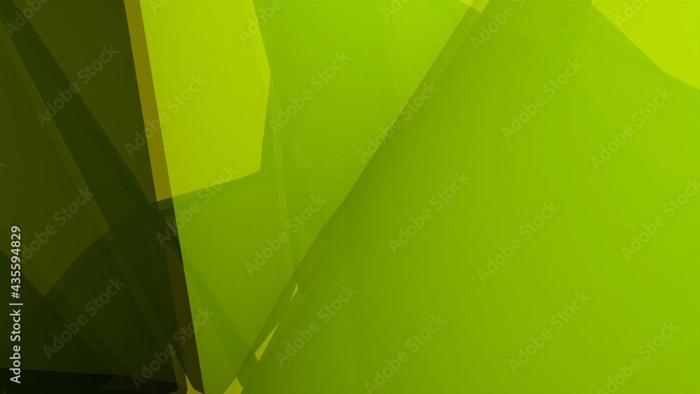 Fototapete green cubic polygonal abstract background of lines and planes. desktop wallpaper. rendering an image