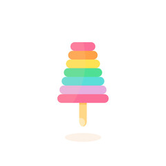 This is an ice lolly isolated on a white background.