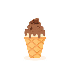 This is an ice cream isolated on a white background.