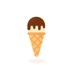 These ice cream cones on a white background.