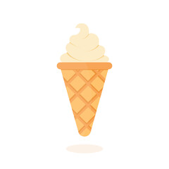 These ice cream cones on a white background.
