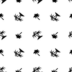 Seamless pattern with palm trees.