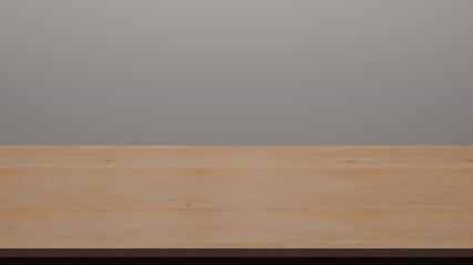 Empty work desk - office interior. 3D rendering