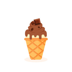 This is an ice cream isolated on a white background.