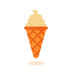 These ice cream cones isolated on a white background.