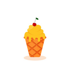 This is an ice cream isolated on a white background.