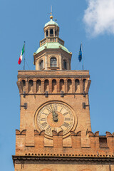 The Tower Clock of the Town Hall of Bologna