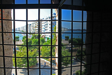 View from the White Tower in Thessaloniki to the city