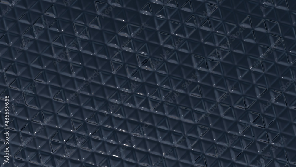 Poster gray metallic glossy abstract background made of volumetric triangular bulges. desktop wallpaper. re