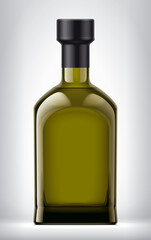 Color Glass bottle on background with Foil