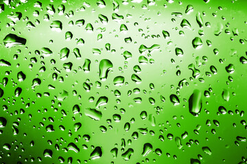 Rain window background. Water drops background. Wet glass surface texture. Bubble dew pattern....