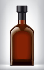 Color Glass bottle on background with Foil