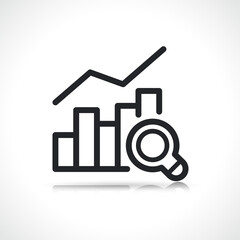 analytics bar chart icon isolated